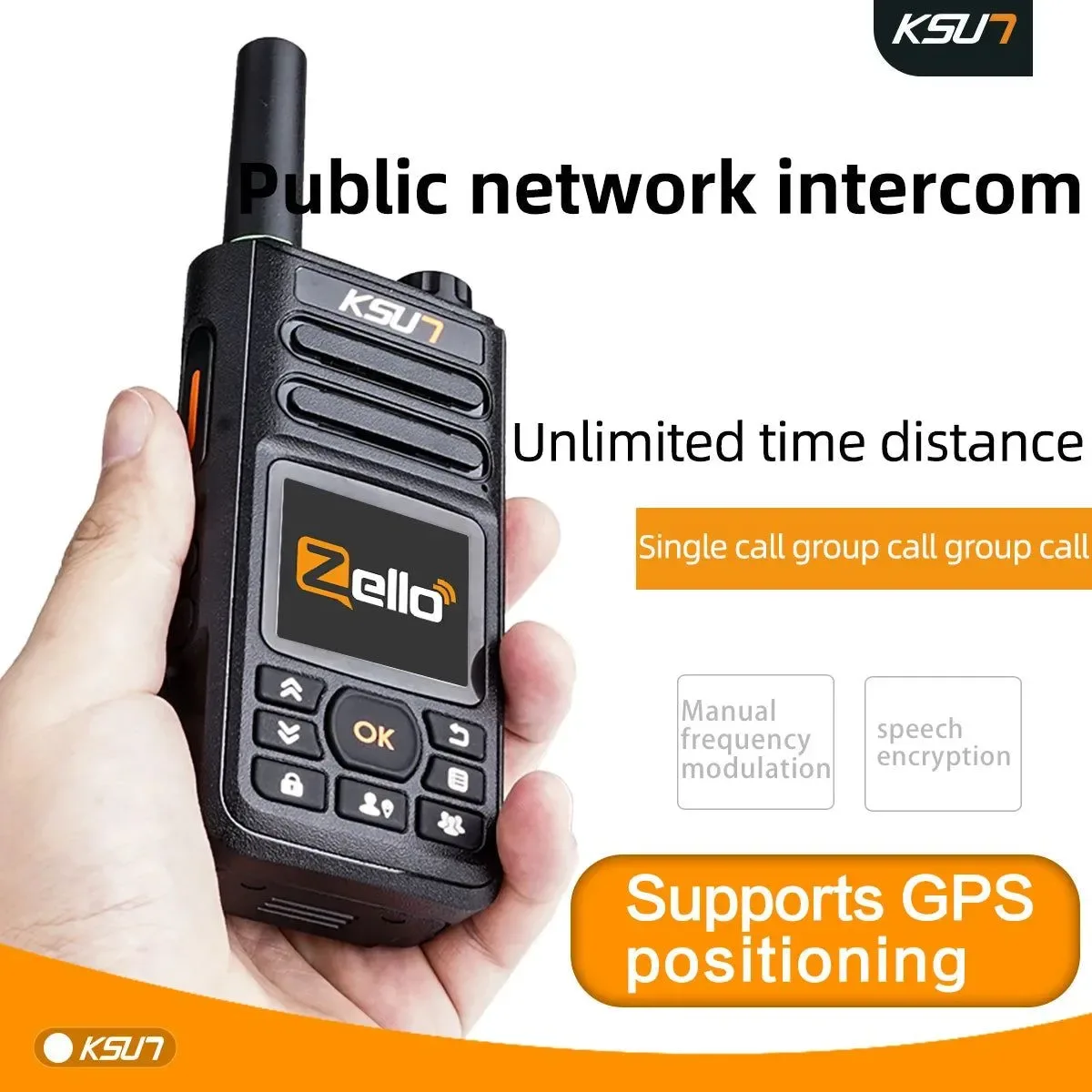 Elite Walkie Talkie KSW-ZL18 with 4G SIM Card and WiFi Network Long Range 100 Miles GPS Professional Walkie Talkie Eco-Friendly