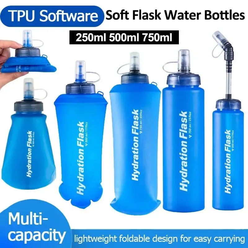 Traditional Ultralight TPU Soft Flask – Collapsible Water Bottle for Running Vests Waist Bags Hydration Packs 250ml–750ml Superior