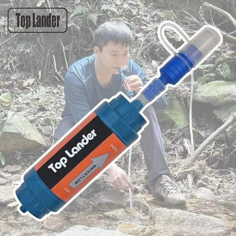 Carefully Designed Portable Camping Water Filter Mini Straw Filter for Hiking Outdoor Survival and Emergency Purification Eco-Friendly