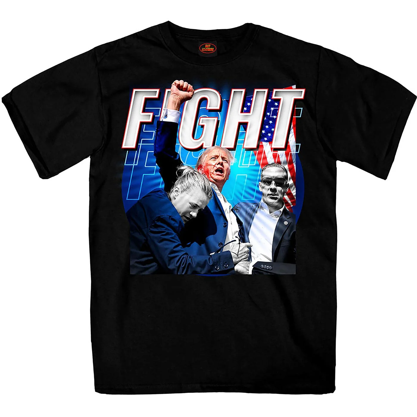Certified Hot Leathers Donald Trump Fight Fist Black T-Shirt GMS1558 Fashionable