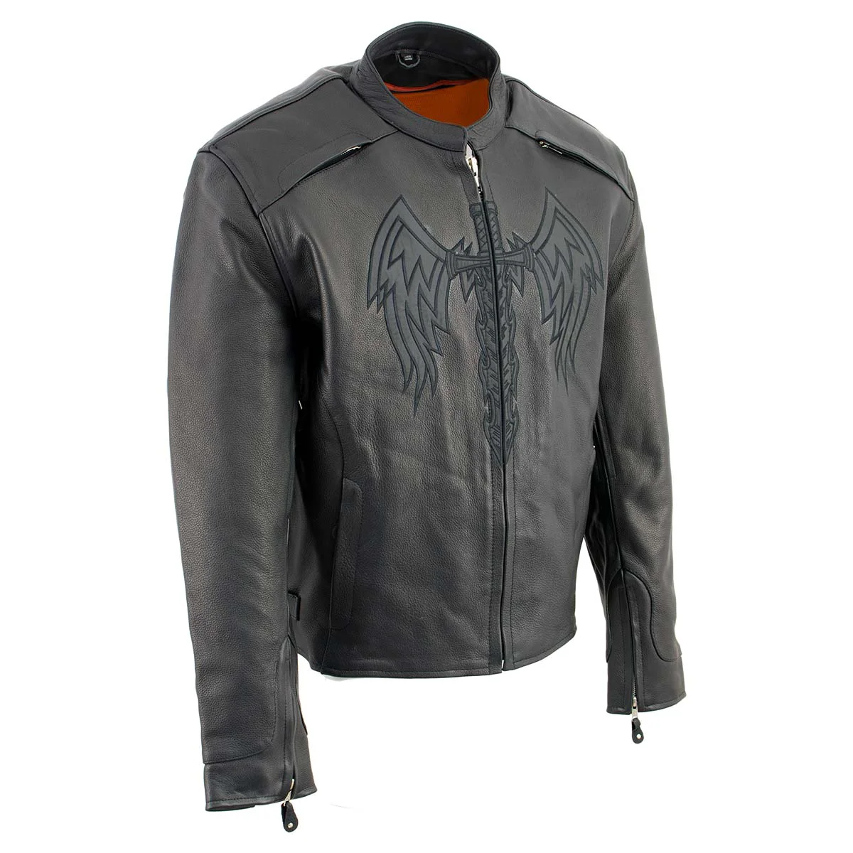 Healthy Milwaukee Leather ML2056 Men’s ‘Cross Sword Leather Moto Jacket Breathable
