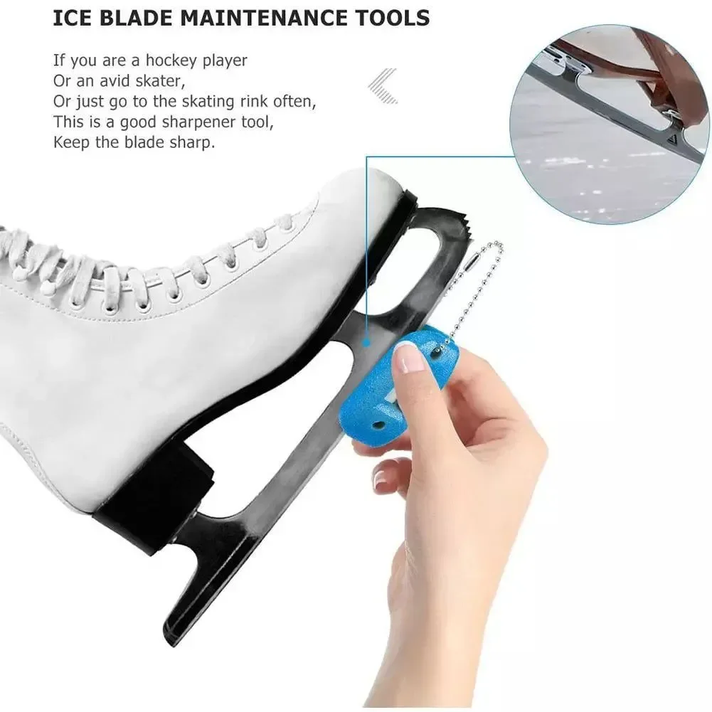 Durable White Sandstone Ice Skate Double Side Sharpener – Portable Hanging Ice Hockey Shoe Blades Sharpener Contemporary