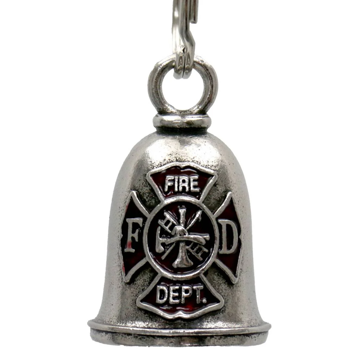Comfortable Milwaukee Leather MLB9061 Fire Dept Motorcycle Good Luck Bell w Key Ring-Key Chain Accessory for Bikers Traditional