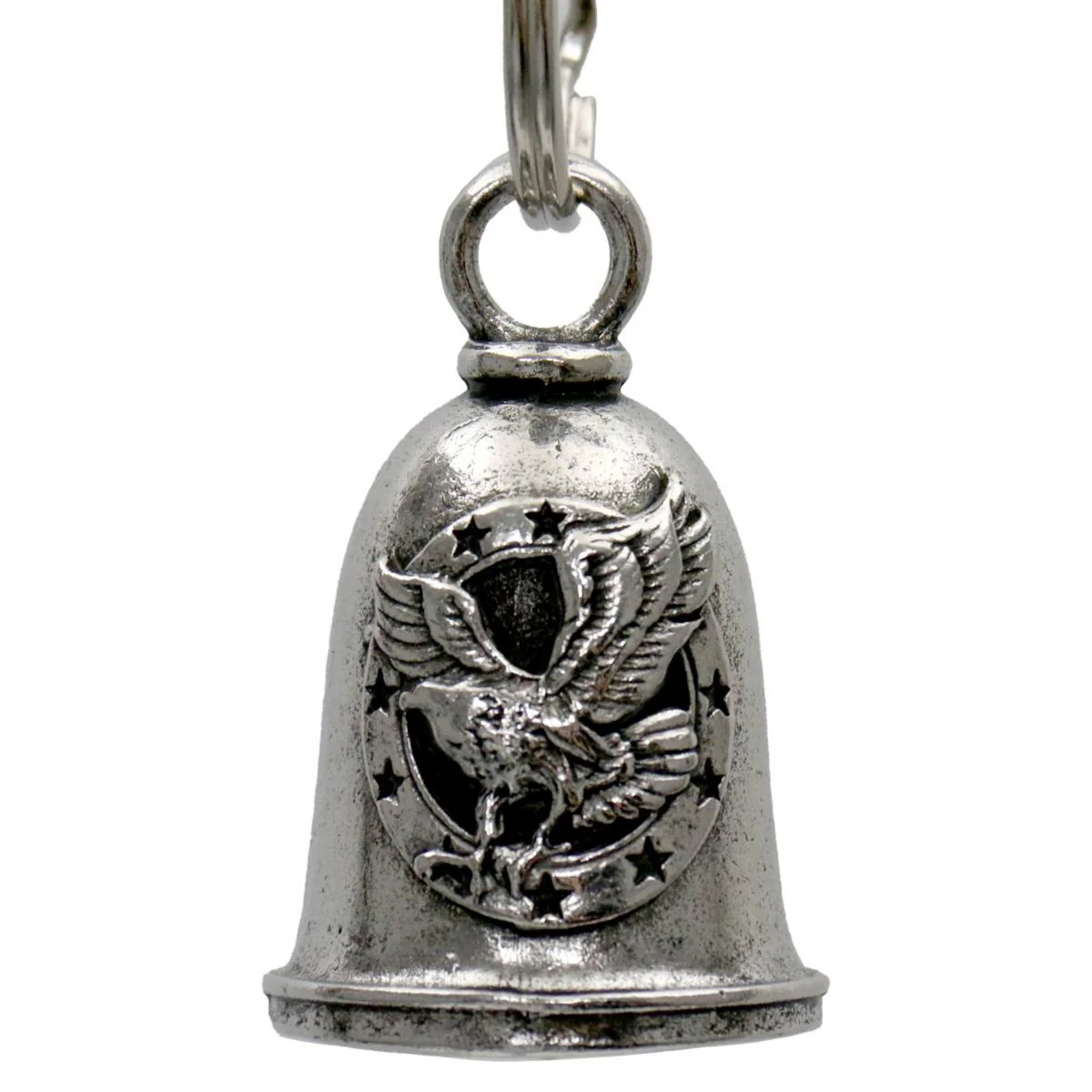 Durable Milwaukee Leather MLB9095 Eagle Flying Motorcycle Good Luck Bell w Key Ring-Key Chain Accessory for Bikers Contemporary