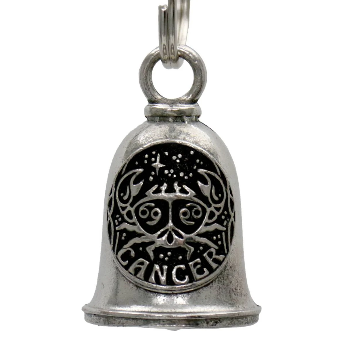 Elegant Milwaukee Leather MLB9157 Zodiac Cancer Motorcycle Good Luck Bell w Key Ring-Key Chain Accessory for Bikers High-Quality