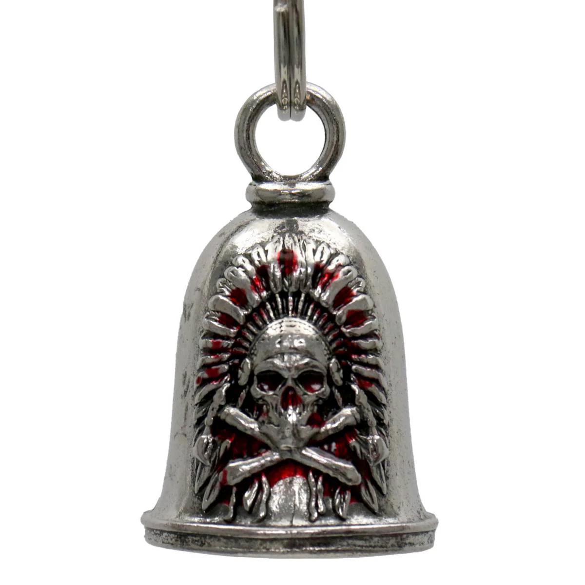 First-Class Milwaukee Leather MLB9110 Headress Motorcycle Good Luck Bell w Key Ring-Key Chain Accessory for Bikers Official