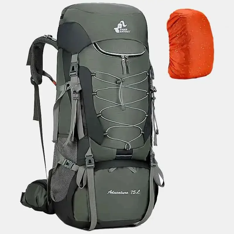 Refined 75L Camping Backpack with Rain Cover for Hiking Climbing and Mountaineering Healthy