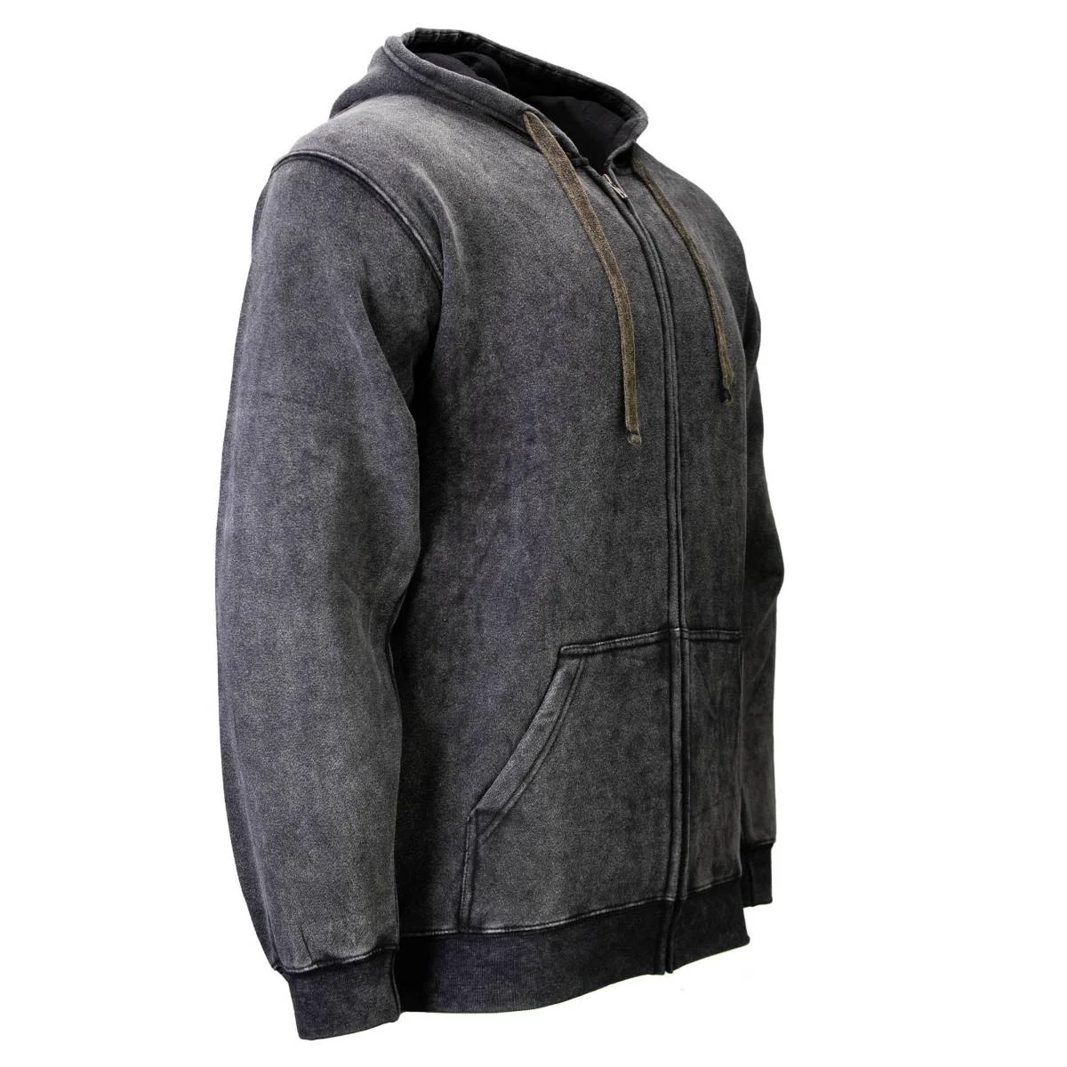 Lightweight Milwaukee Leather MNG11684 Men’s Gray and Black Zipper Front Premium Cotton Hoodie Carefully Designed