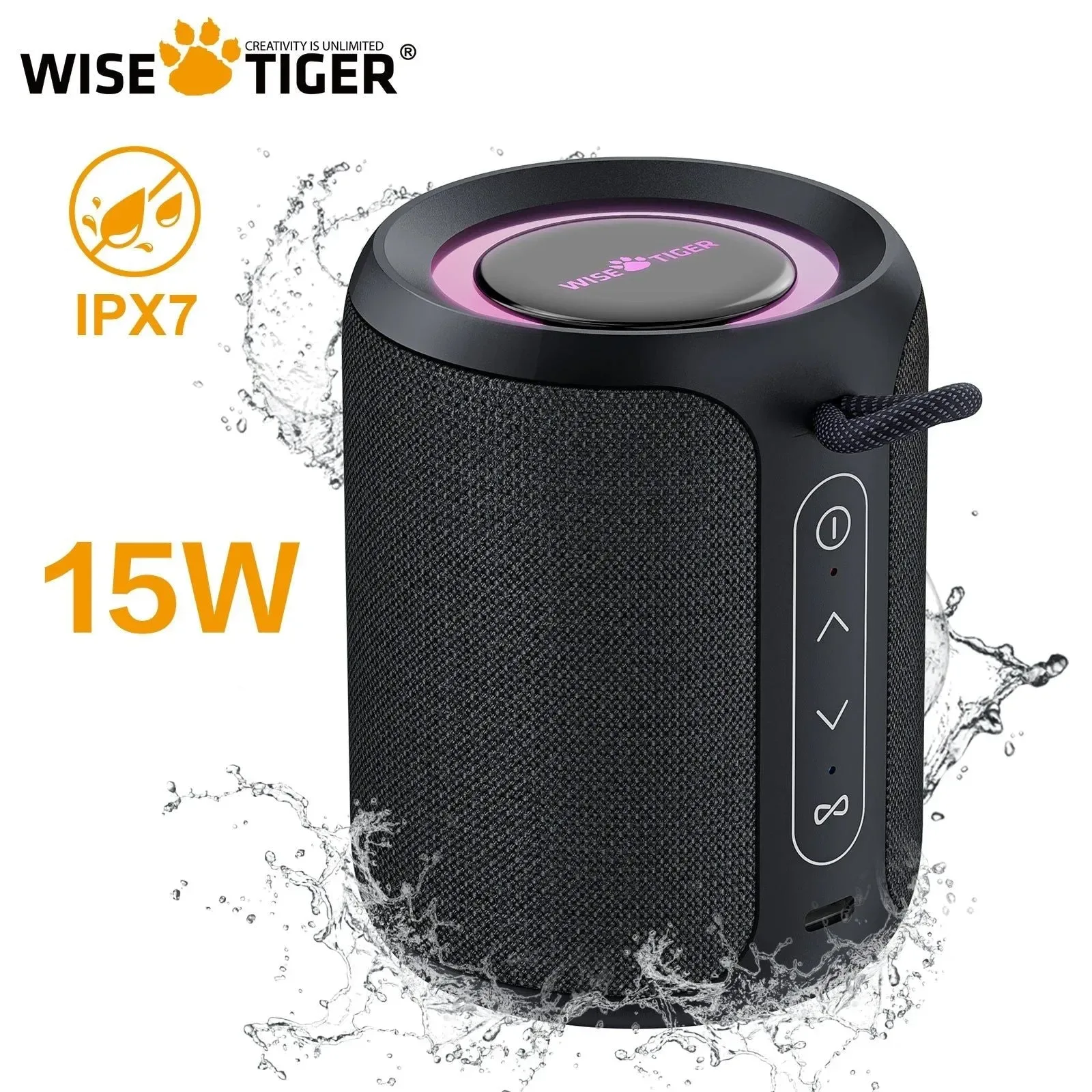 Prestigious P1S Waterproof Bluetooth Speaker – 15W Portable Outdoor Speaker with Bass Boost IPX7 TWS Dual Pairing P1S Waterproof Bluetooth Speaker – Powerful Sound for Every Adventure Original Design