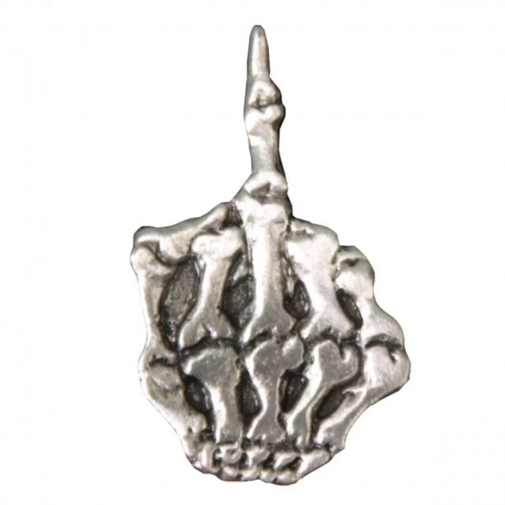 Clean Milwaukee Leather MLP9234 Skeleton Hand Pin For Jackets Vest Hats and Clothing Elite
