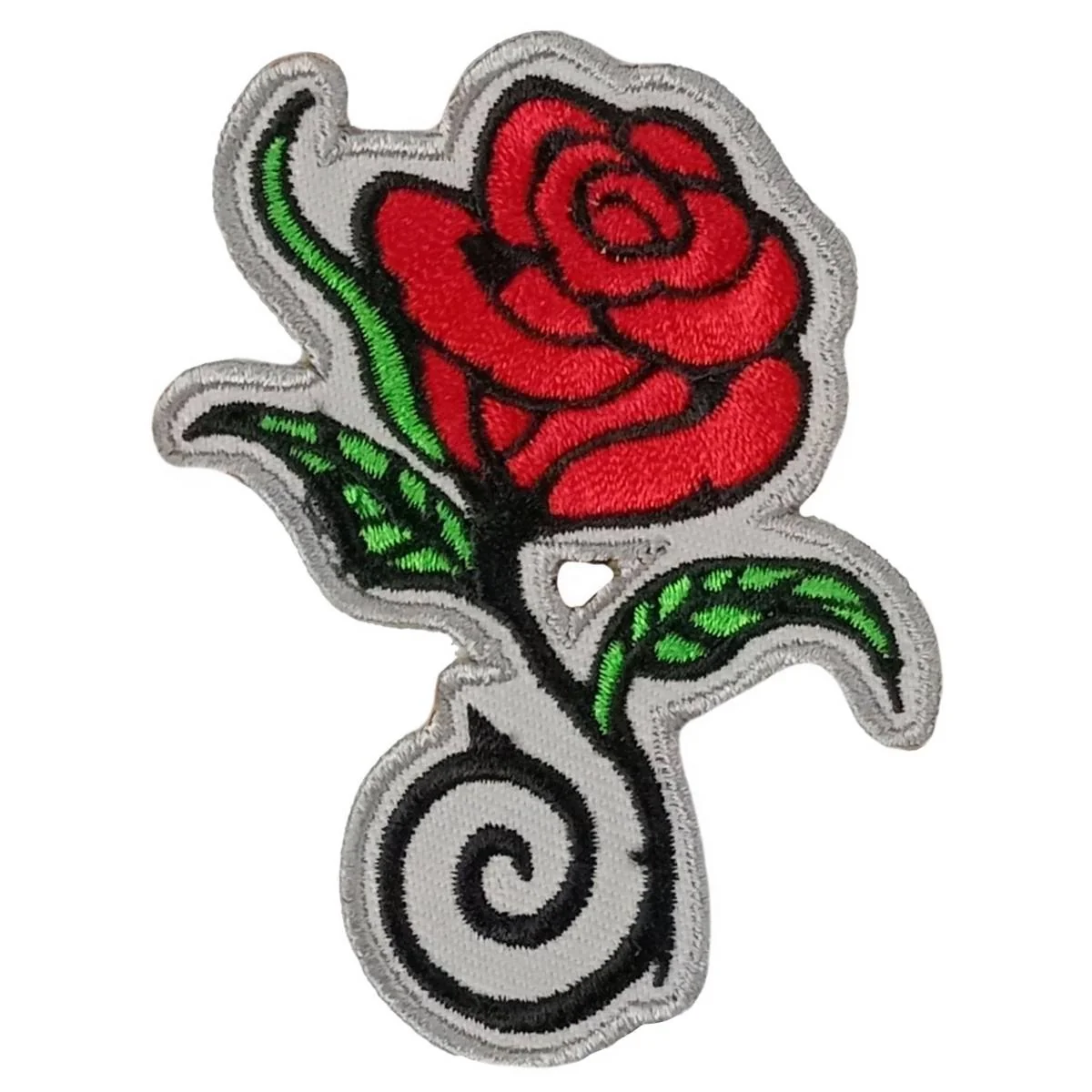 Natural Hot Leathers Kid Rose Twirl 2.3 X 3 Embroidered Patch PPQ2370 Soft