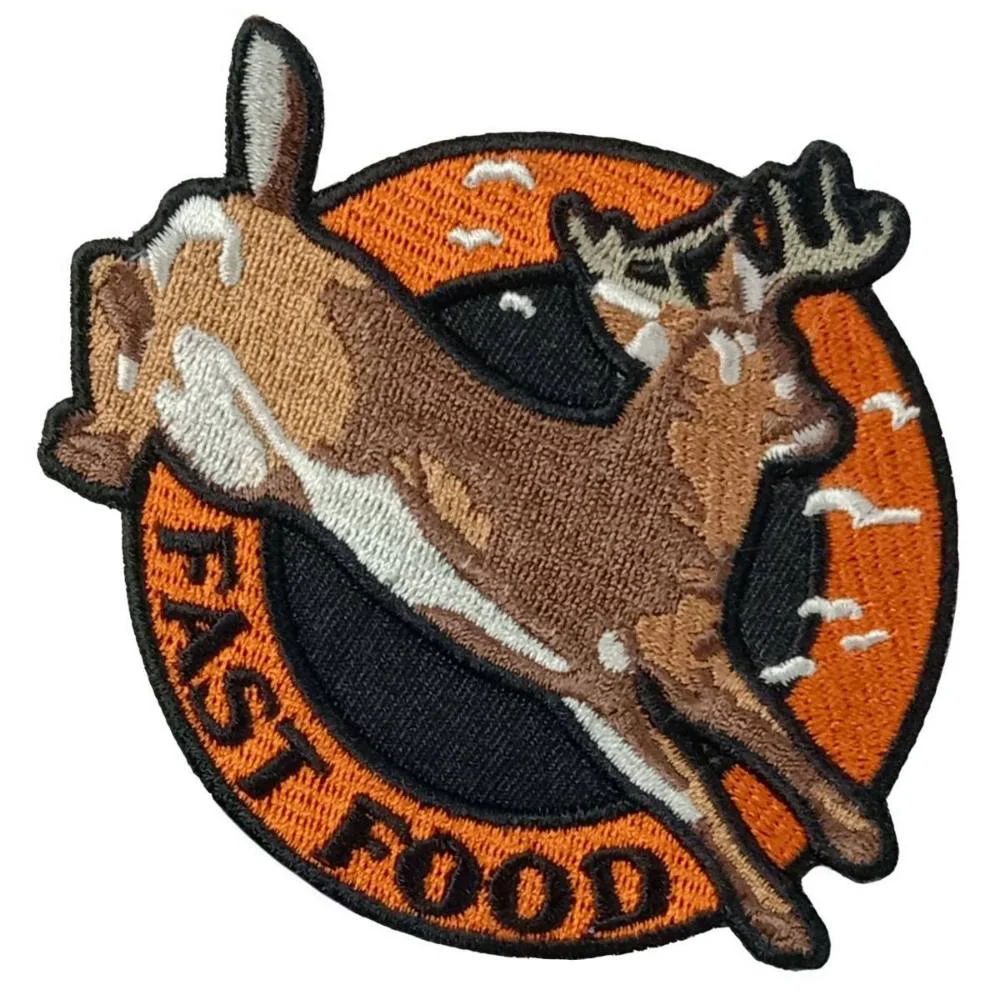 Green Hot Leathers Fast Food 3.5 X 3.6 Embroidered Patch PPW1273 Natural