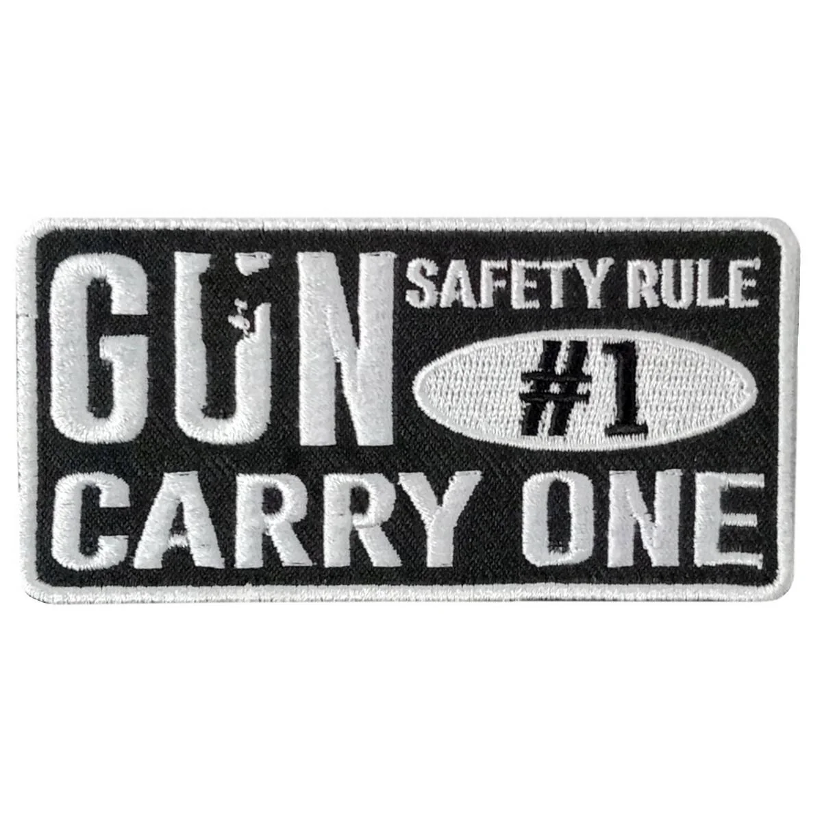 Enhanced Hot Leathers Gun Saftey 4 X 2 Embroidered Patch PPW1107 Fine