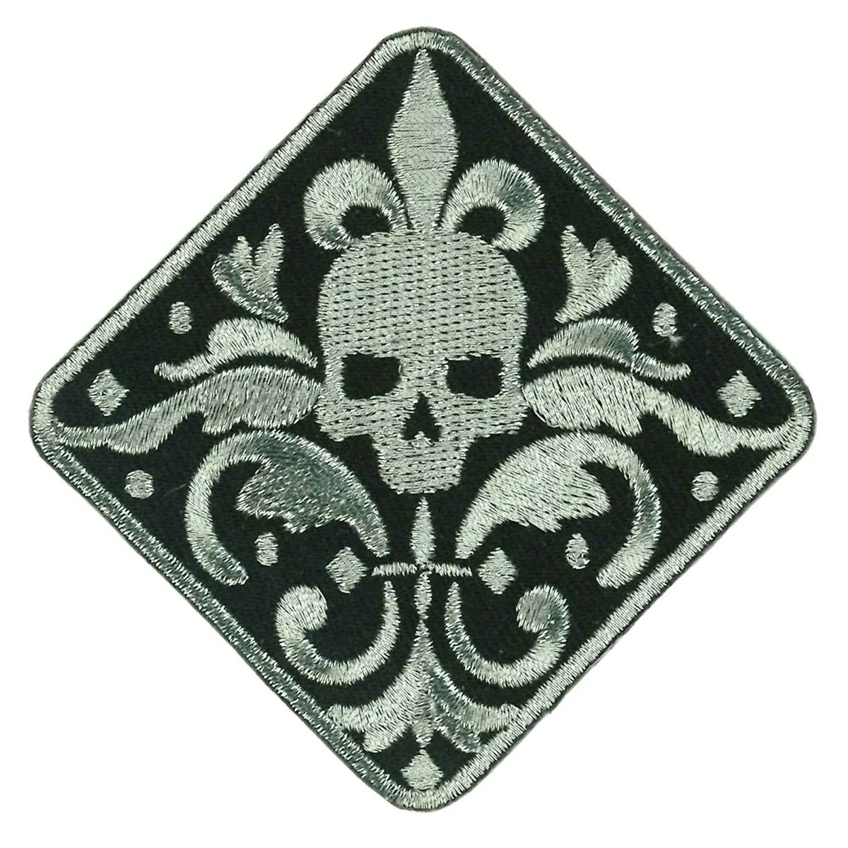 Quality Hot Leathers 3 Fleur De Skull Patch PPS1060 Trendy