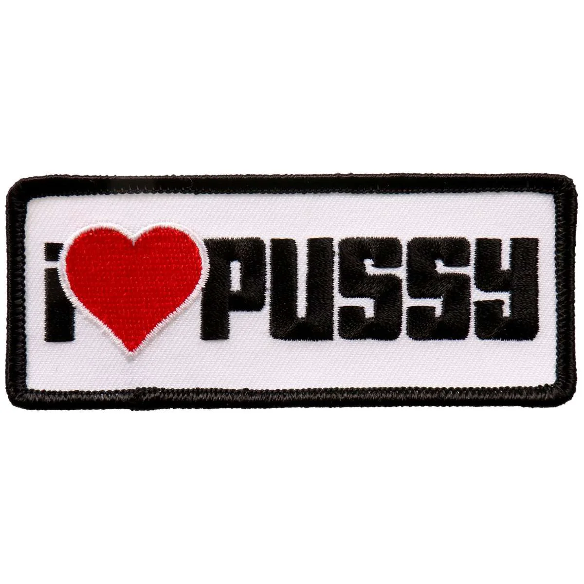 Efficient Hot Leathers I Heart Pussy 4 x2 Patch PPL9685 Recyclable