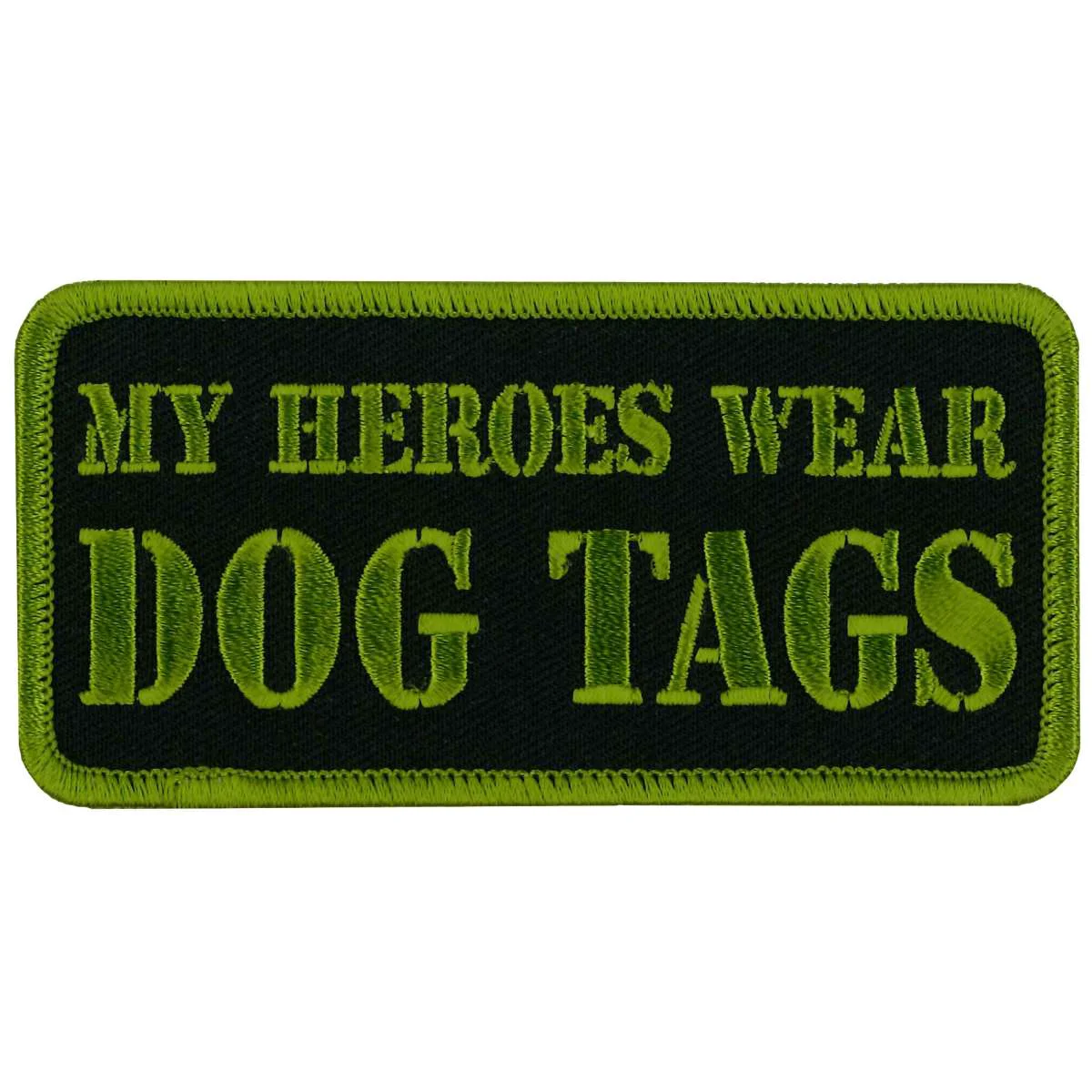 Authentic Hot Leather PPL9430 My Heroes Wear Dog Tags Patch PPL9430 Genuine