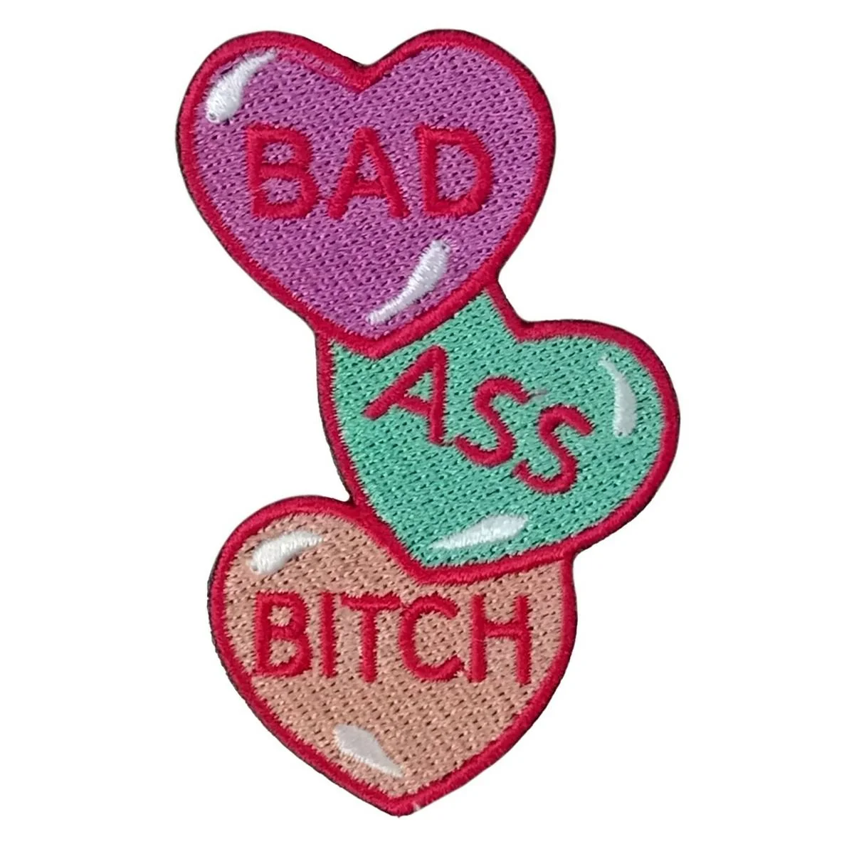 Reusable Hot Leathers Bad Ass Bitch 2 X 3 Embroidered Patch PPW1156 Advanced