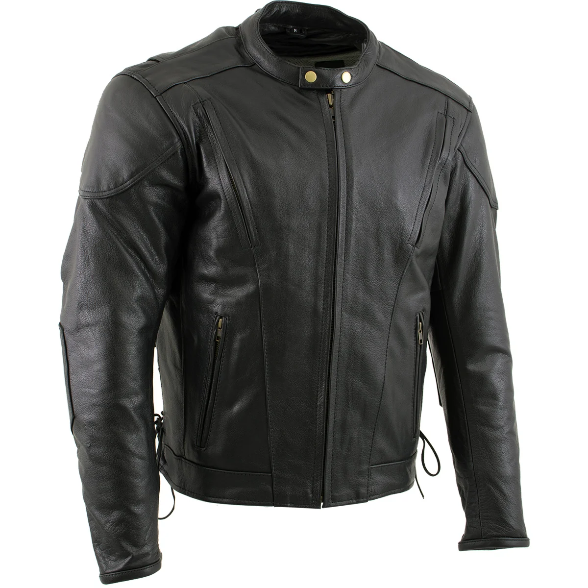 Breathable Milwaukee Leather LKM17002 Men’s Premium Top Grade Black Leather Motorcycle Riders Jacket w Zip-Out Lining Original Design