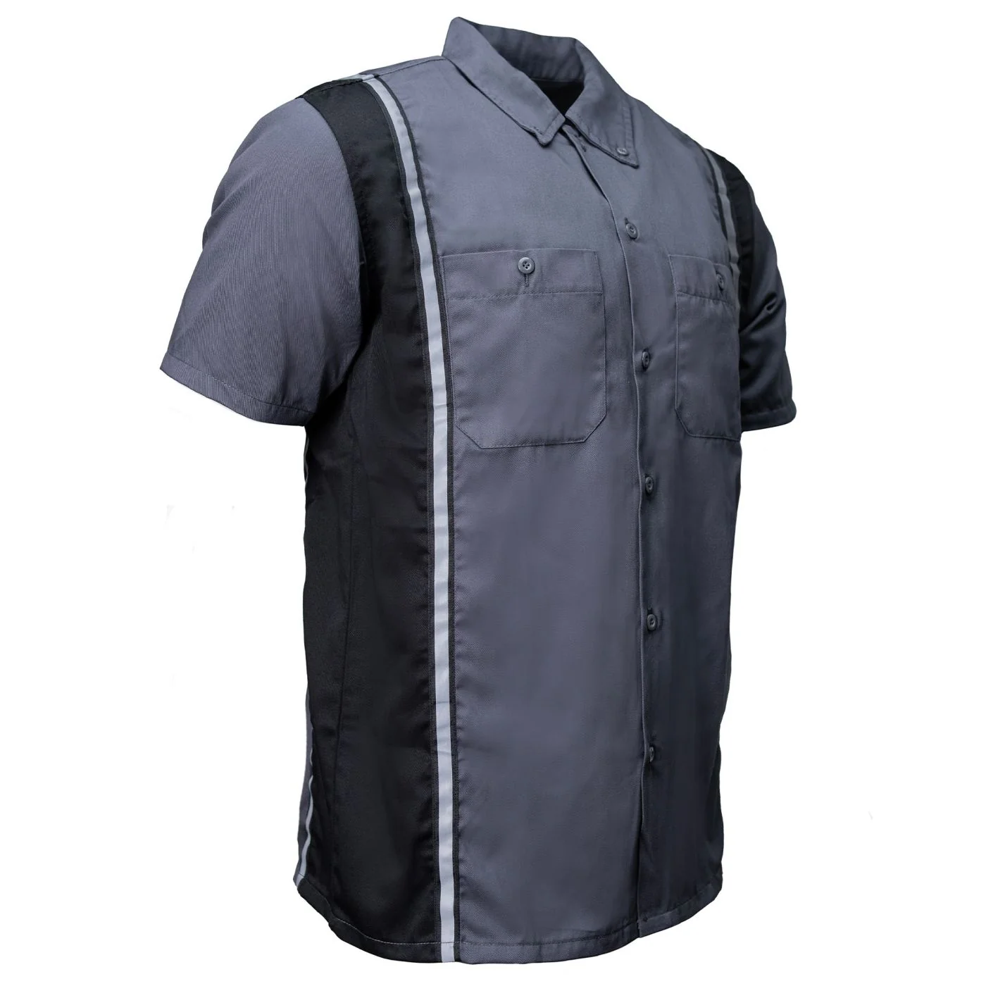 Certified MMCC Men’s Driftline Gray Cotton Mechanic Shirt – MDM11612MMCC Driftline Mechanic Shirt Secure