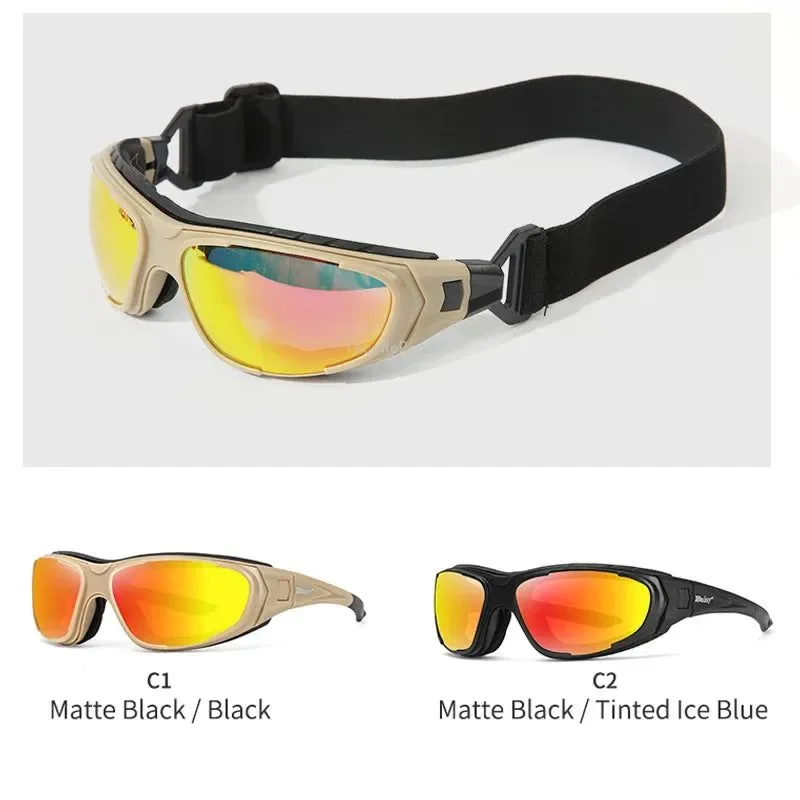 Functional 4 Lens Polarized Tactical Glasses – UV Protection for Combat Hiking and Fishing Refined