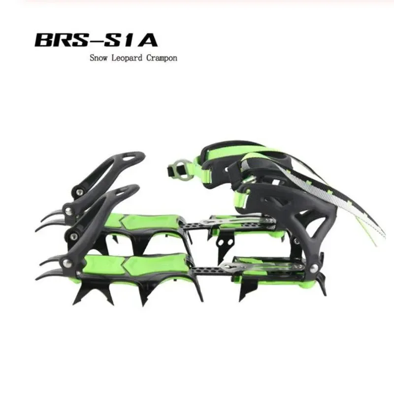 Healthy BRS 14-Teeth Ultralight Crampons – Manganese Steel Non-Slip Ice Gripper for Hiking Climbing EU 36–45 Clean
