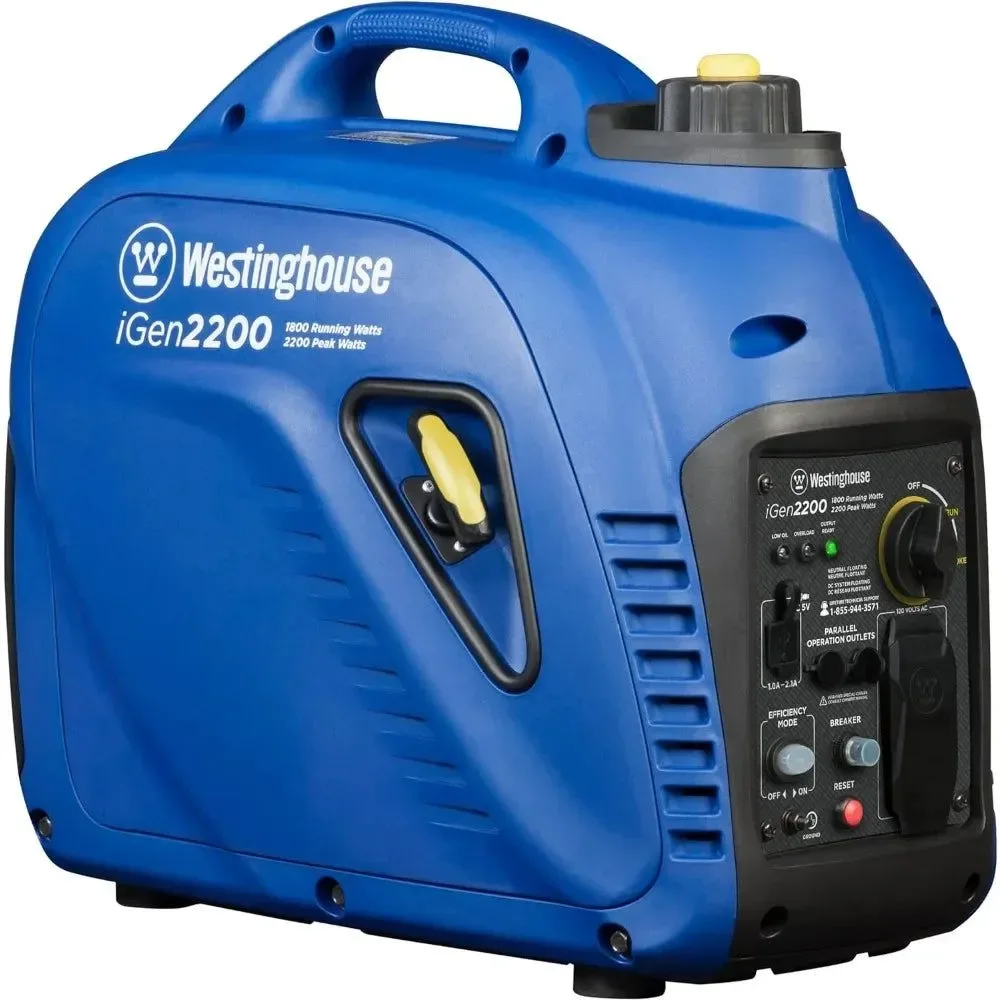 Minimalist 2200W Super Quiet Lightweight Portable Inverter Generator – Gas Powered Parallel Capable About this item