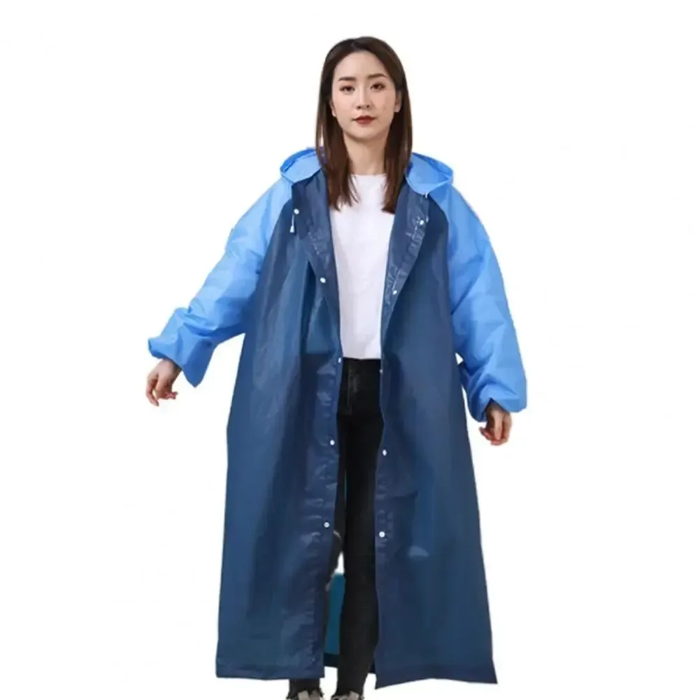 Exceptional Lightweight Hooded EVA Raincoat – Waterproof Long Raincoat for Men Women Travel Hiking 7 Colors Versatile