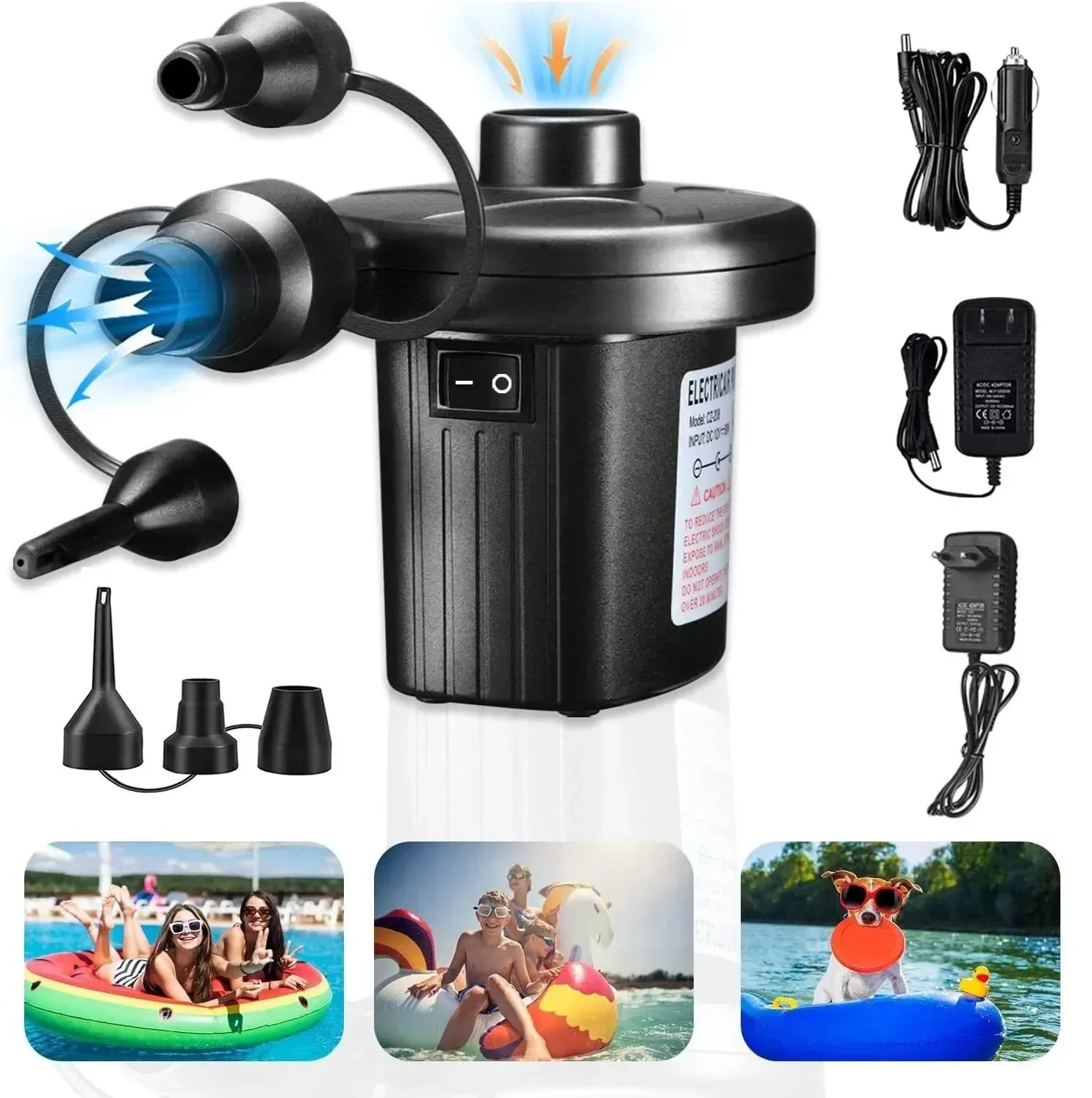 Specialty Portable Electric Air Pump for Inflatable Mattresses Pools and Toys – Fast Fill Compact Design Exceptional