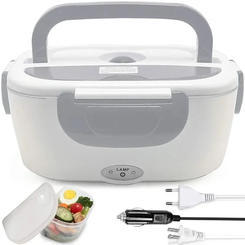 Fine Portable Electric Lunch Box with Food Warmer – 12V 24V 110V 220V for Home Office Travel Car Soft