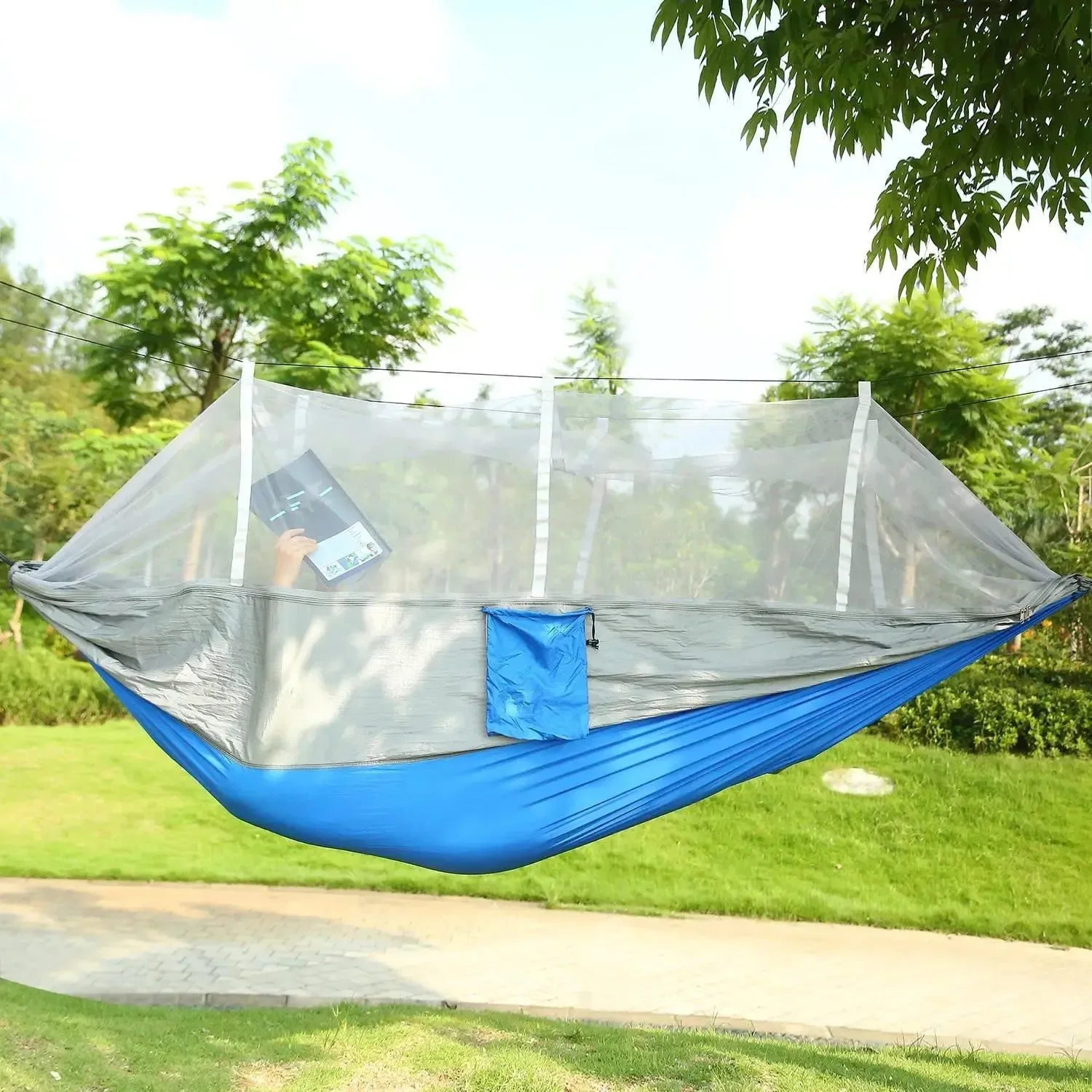 Proven Double Camping Hammock with Mosquito Net – 600lbs Capacity Versatile