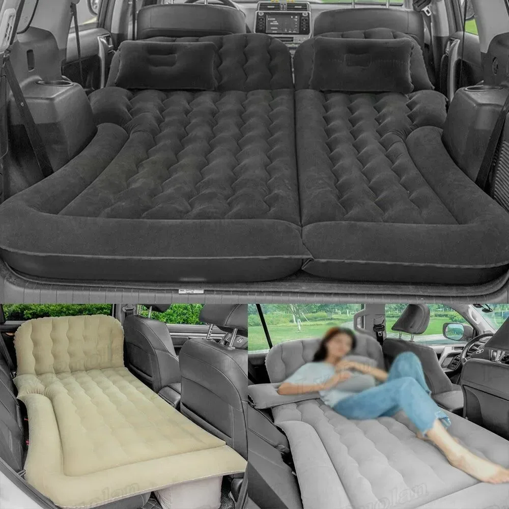 Sophisticated Portable SUV Air Mattress – Universal Inflatable Car Bed with 2 Pillows Pure