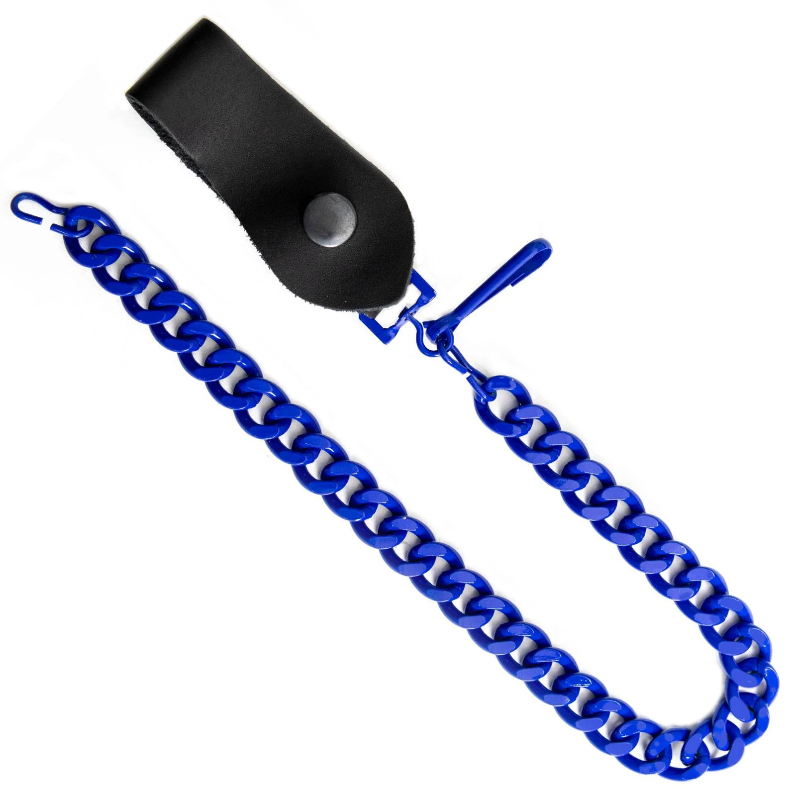Minimalist Milwaukee Leather MLC78967 Blue Metal Anti-Theft 14 Inch Wallet Chain with Snap-On Belt Loop and Key Holder Superior