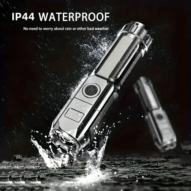 Stylish Ultra-Bright Rechargeable LED Flashlight – 100 000 Lumens USB Zoomable Tactical Light for Fishing Hunting Camping Consistent