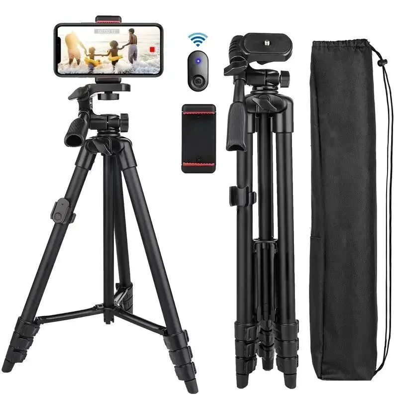 Efficient Professional Camera Tripod Stand – 140cm Aluminum with Bluetooth Remote for Phone DSLR Elite