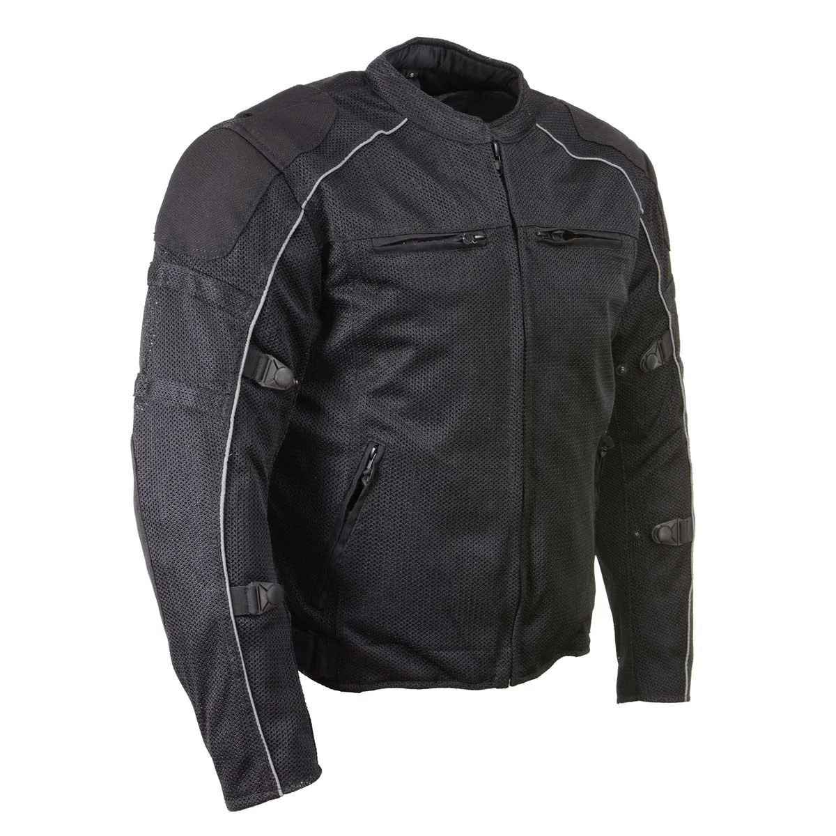 Next-Generation Milwaukee Leather Men’s Troubled Black Textile Motorcycle Jacket w CE Armor – MPM17029 Superior