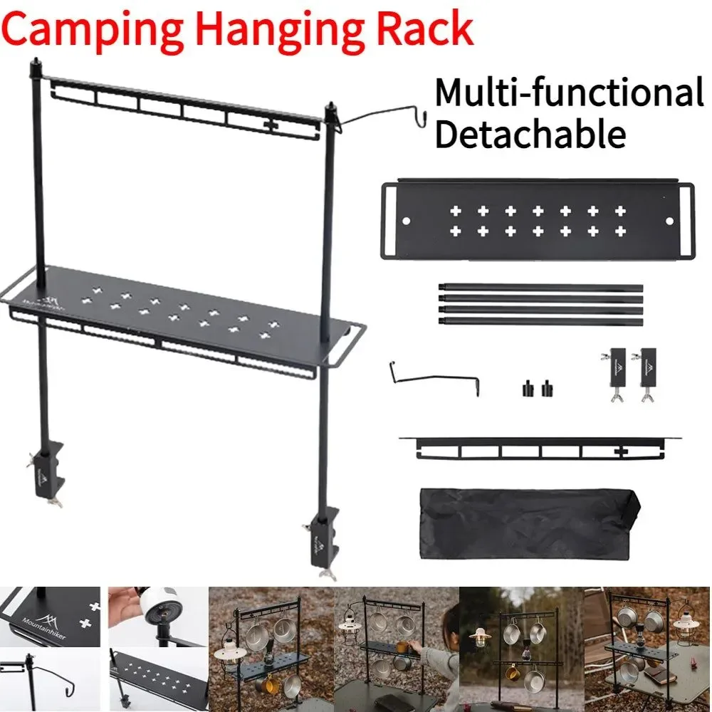 Fine Crafted MountainHiker Camping Lantern Stand – Detachable Aluminum Alloy Tabletop Ground Light Holder for Camping BBQ Hiking Elite