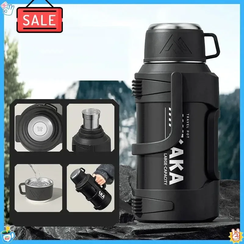 Original 316 stainless steel insulated water bottle with handle keeps drinks hot or cold large capacity portable for outdoor use SPECIFICATIONS Versatile