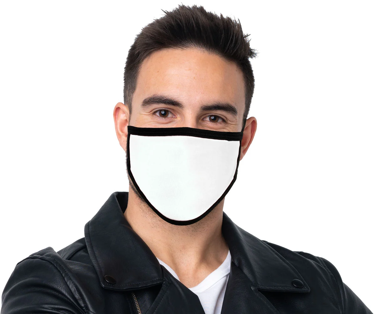 Selected Milwaukee Leather MP7924FM Multi-Pack ‘White with Black Trim’ USA Made 100 Cotton Protective Face Mask Minimalist