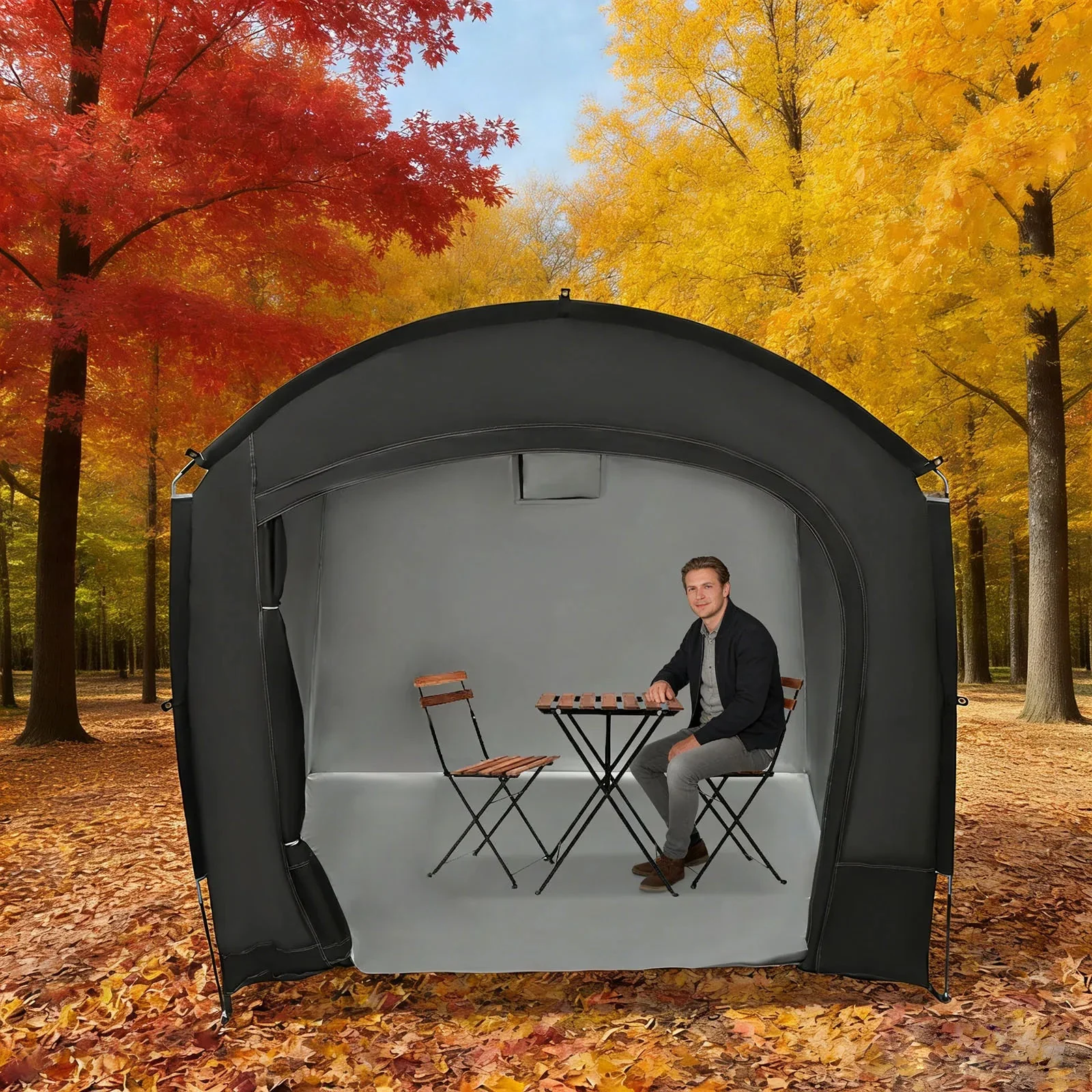 Fashionable Portable Outdoor Bike Tent for 3–4 Bikes – 210D Oxford Cloth Silver-Coated Fiberglass Frame with Carry Bag Premium