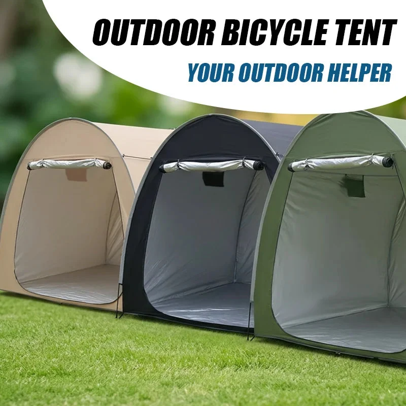 Breathable Portable Bike Shelter Storage Tent – Aluminum Alloy Frame Oxford Fabric Weatherproof Bicycle Cover Professional