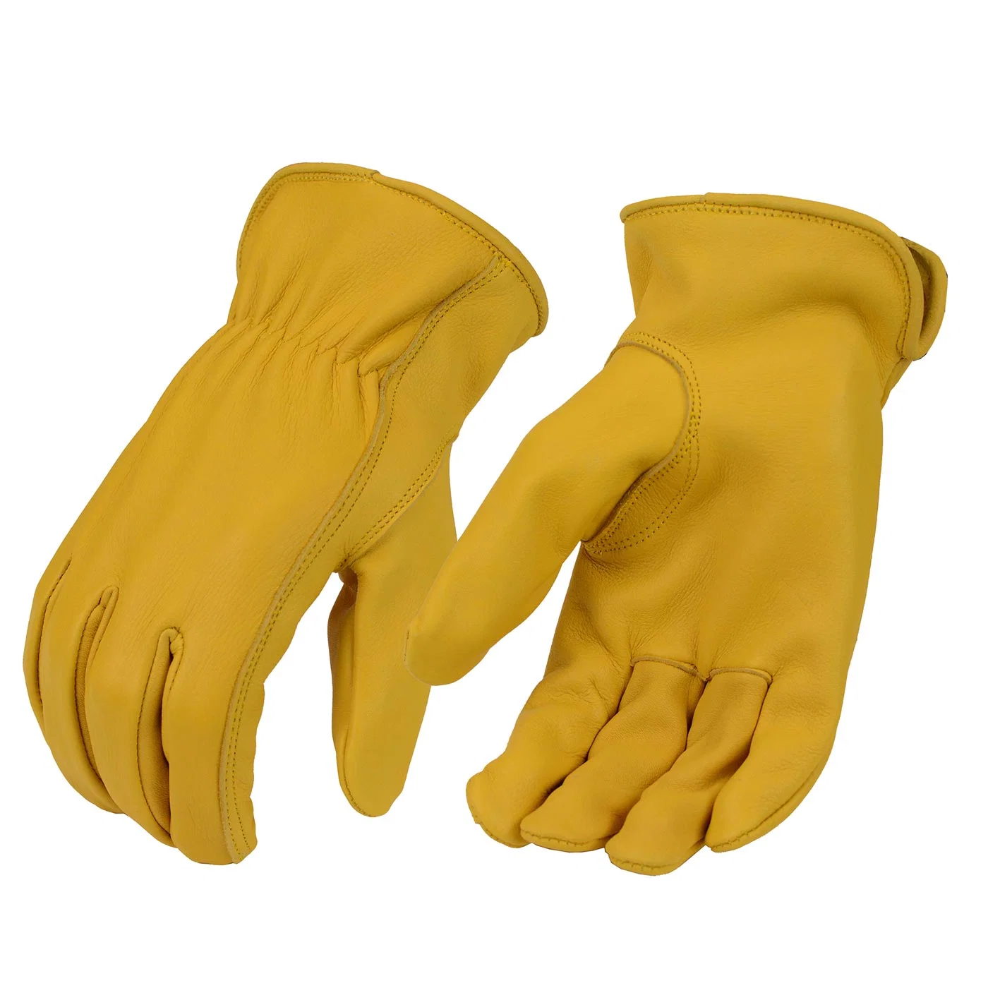 Relaxed Milwaukee Leather Men’s Deerskin Leather Gloves – Yellow Unlined Elastic Wrist – MG7544 Optimized