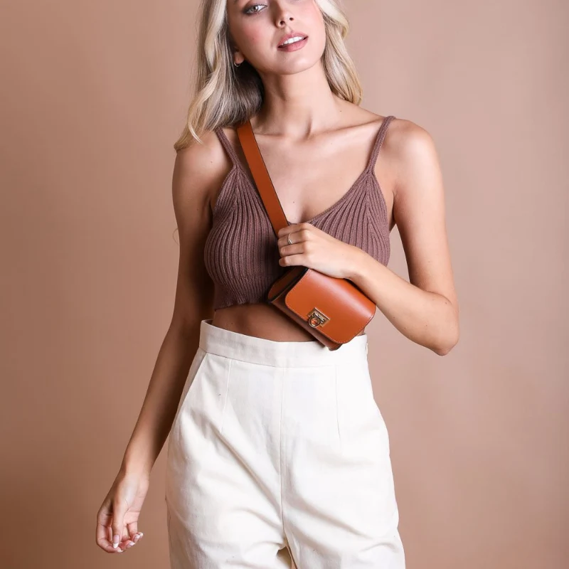 Eco-Friendly Women Mini Crossbody Bag – Adjustable Strap Compact Shoulder Bag Casual