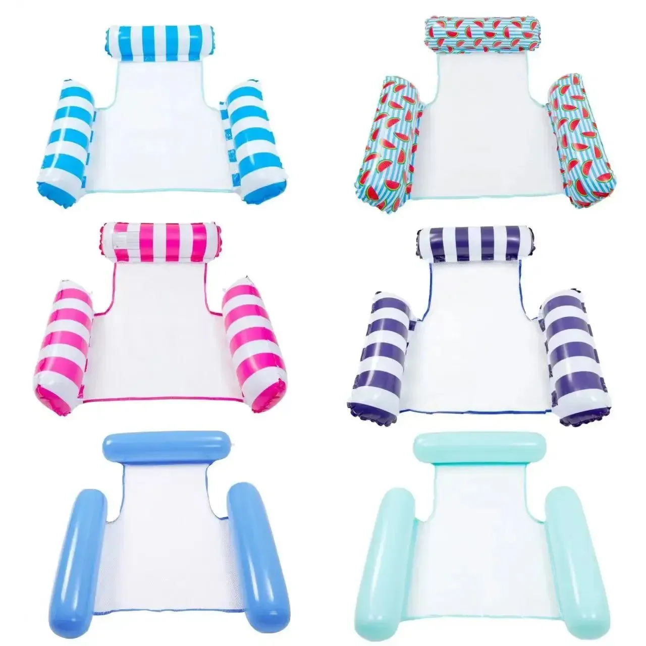 Stylish Hamaca reclinable de agua cama flotante inflable para fiestas en la piscina y diversión al nadar Reliable