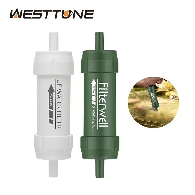 Secure Pajita purificadora de agua portátil Micron equipo esencial para la supervivencia al aire libre Soft