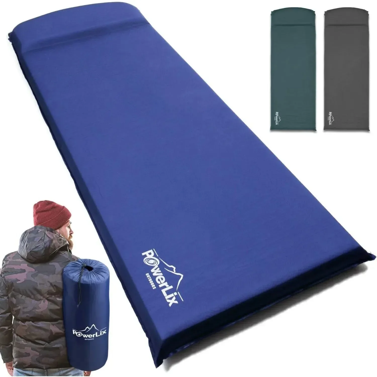 Minimalist Colchoneta autoinflable Powerlix almohadilla de espuma aislante de 7 6 cm para acampar y hacer senderismo Clean