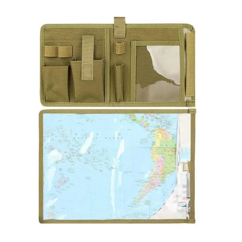 High-Grade Estuche táctico para mapas impermeable bolsa de almacenamiento para herramientas EDC i para senderismo caza y acampada. Natural