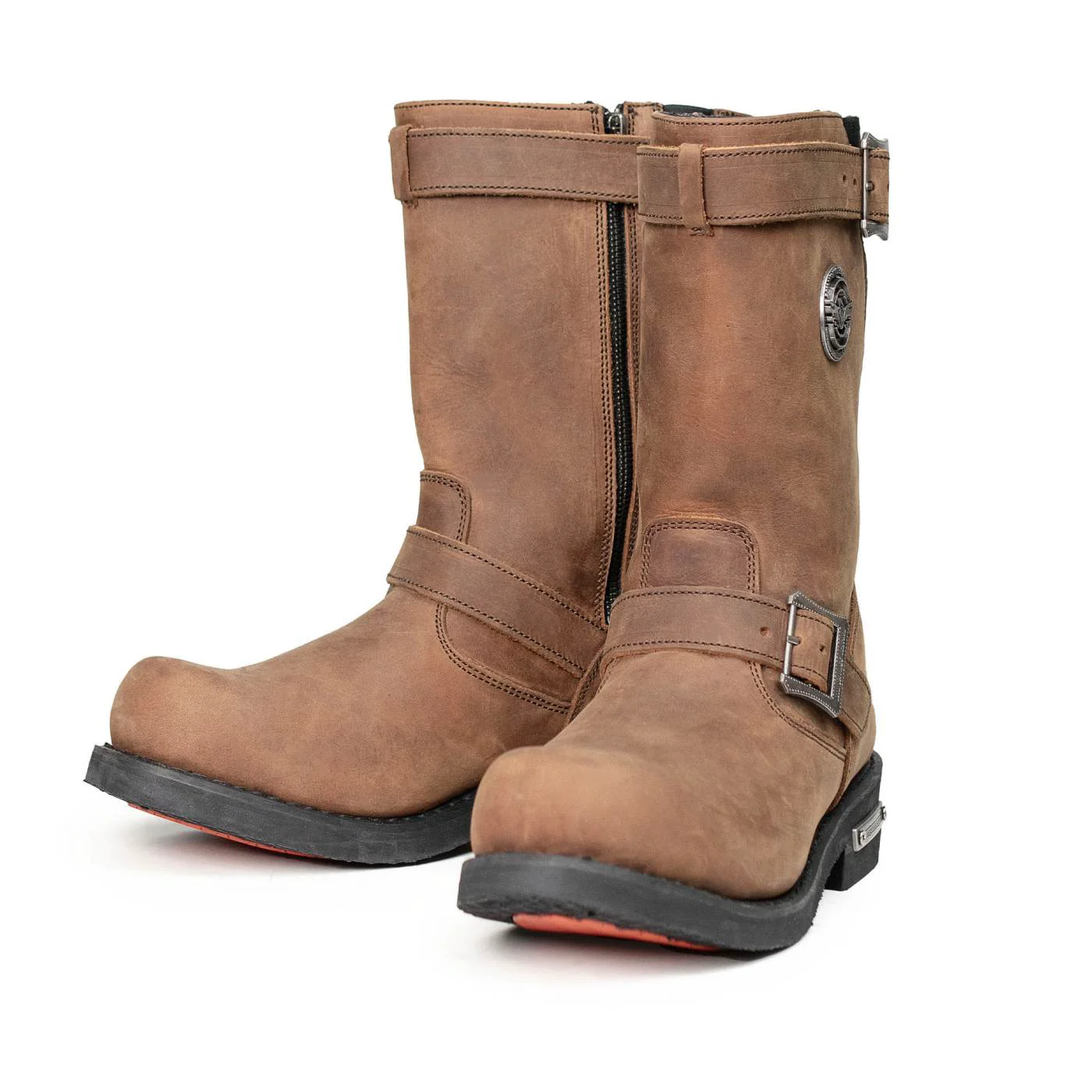 Convenient Milwaukee Leather Men’s Copper Forge Brown Crazy Horse Leather Engineer Motorcycle Boots w Flex Toe – MBM9059 Fine