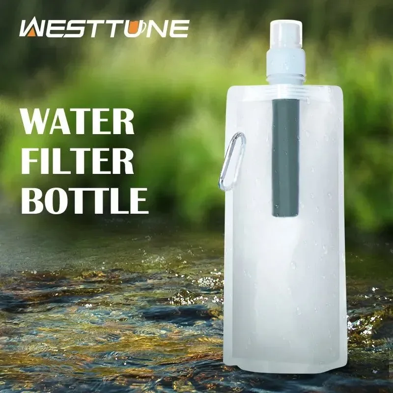 Prestigious Botella de paja con filtro de agua para exteriores bolsa purificadora de agua para supervivencia y emergencias en campamentos y senderismo. Eco-Friendly