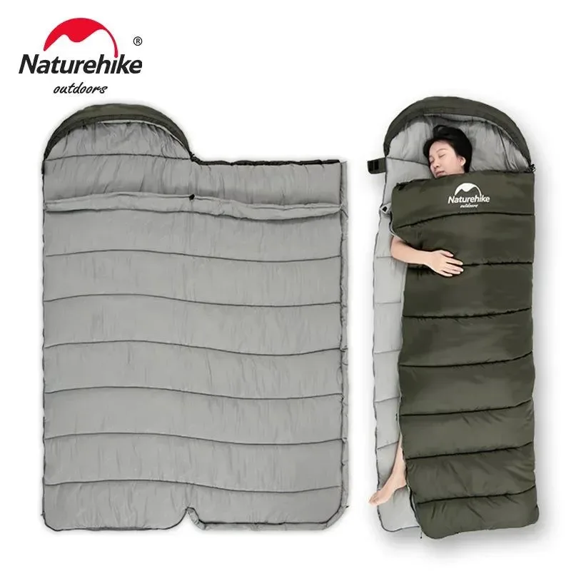 Fine Saco de dormir ultraligero de algodón para invierno para dos personas empalmable y cálido. Powerful