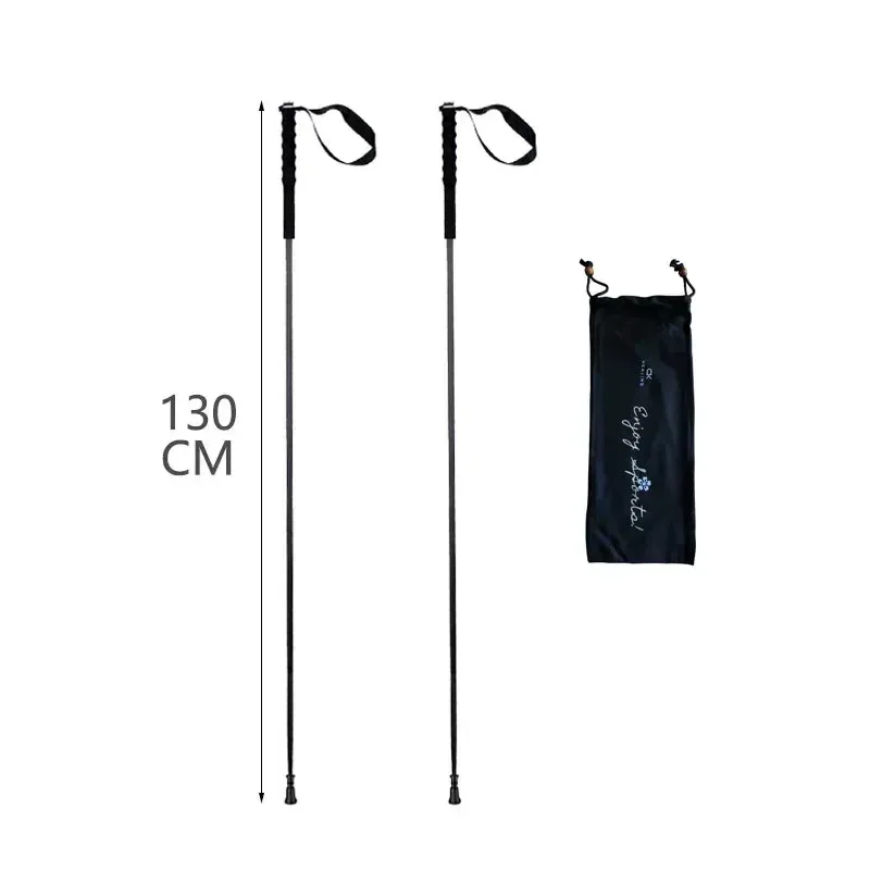 Authentic Bastones de trekking ultraligeros de fibra de carbono bastones plegables para senderismo y marcha nórdica. Detailed
